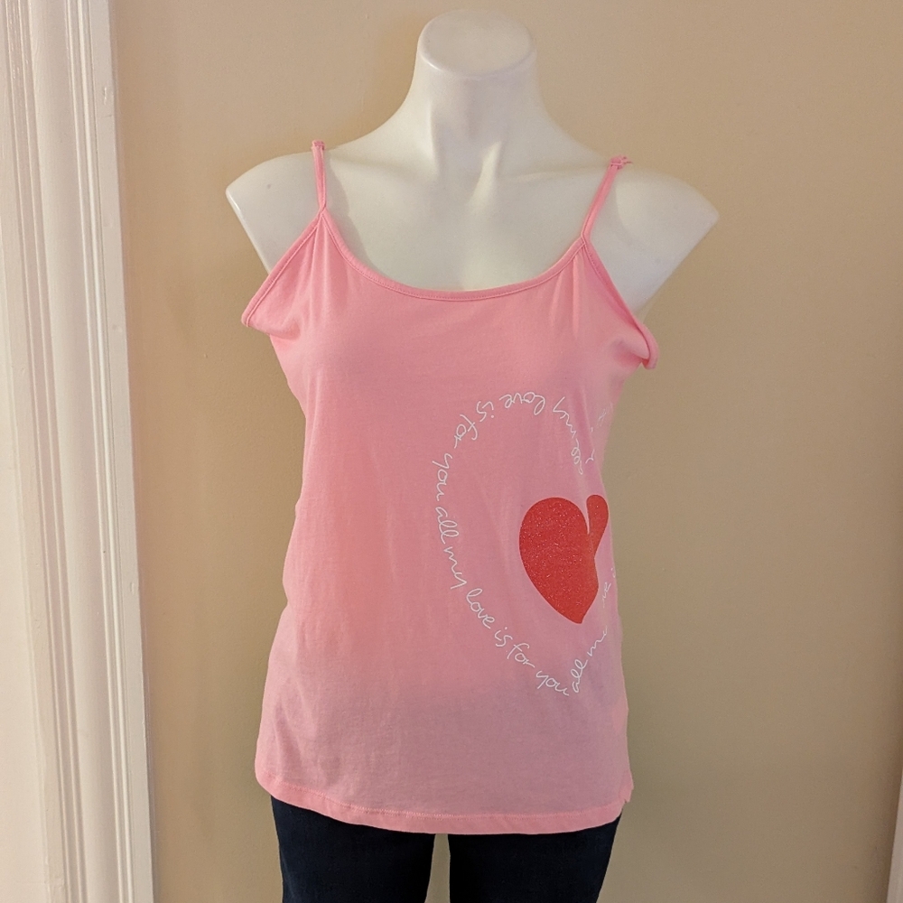 Sleepwear pink spaghetti strap tank top size L